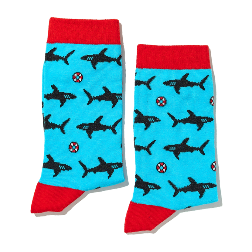 Boys shark socks deals