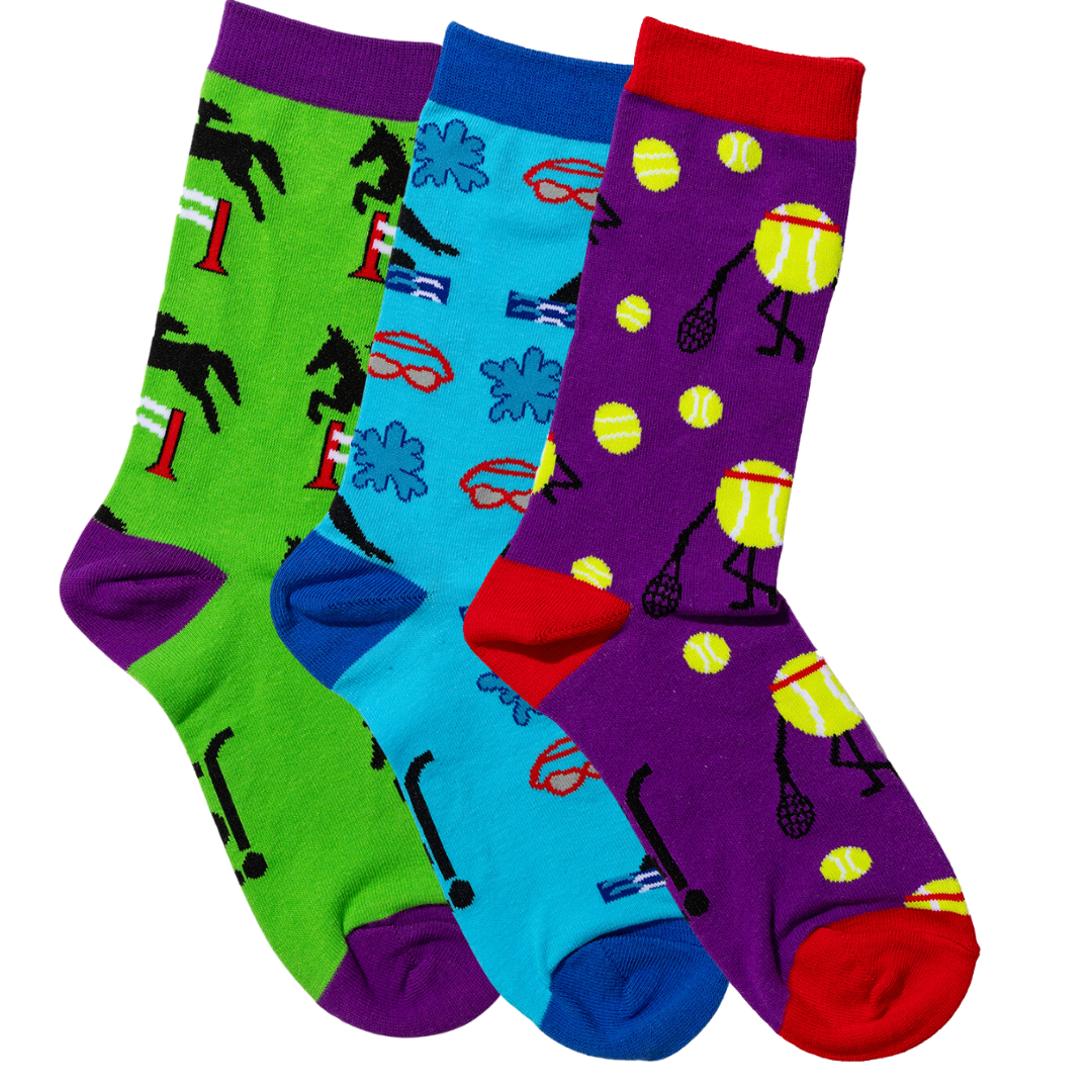 3 Pack of Jolly Soles Sports Socks designs