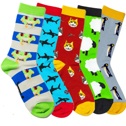 5 Pack Animal Socks