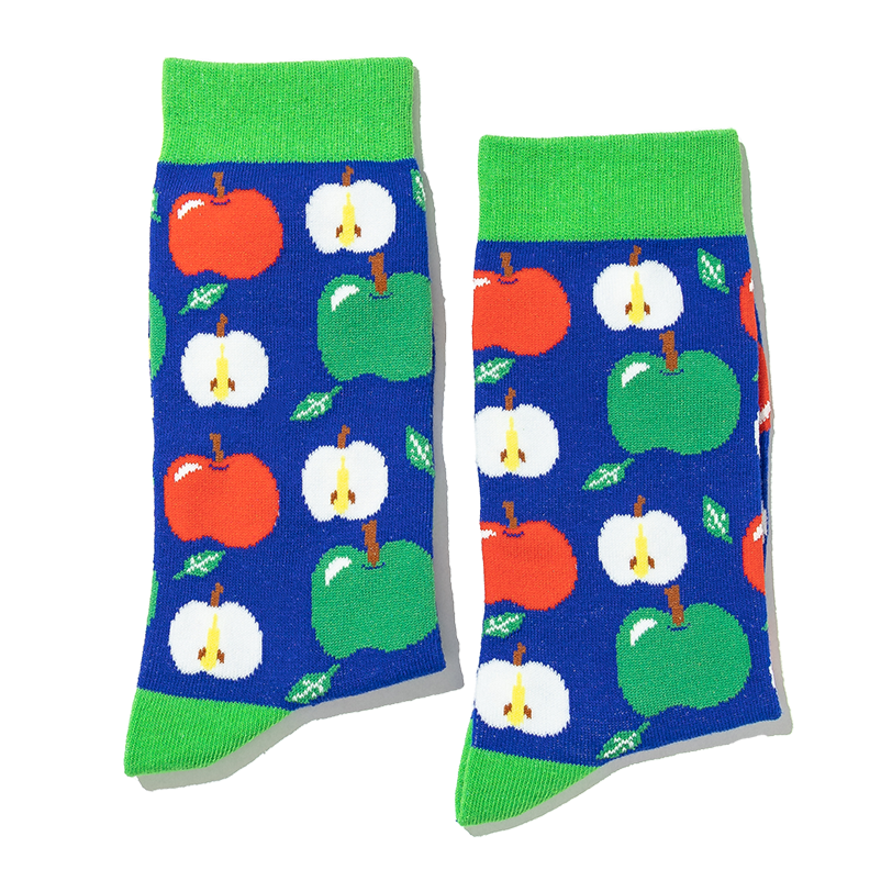 Jolly Soles Blue Apple Socks design