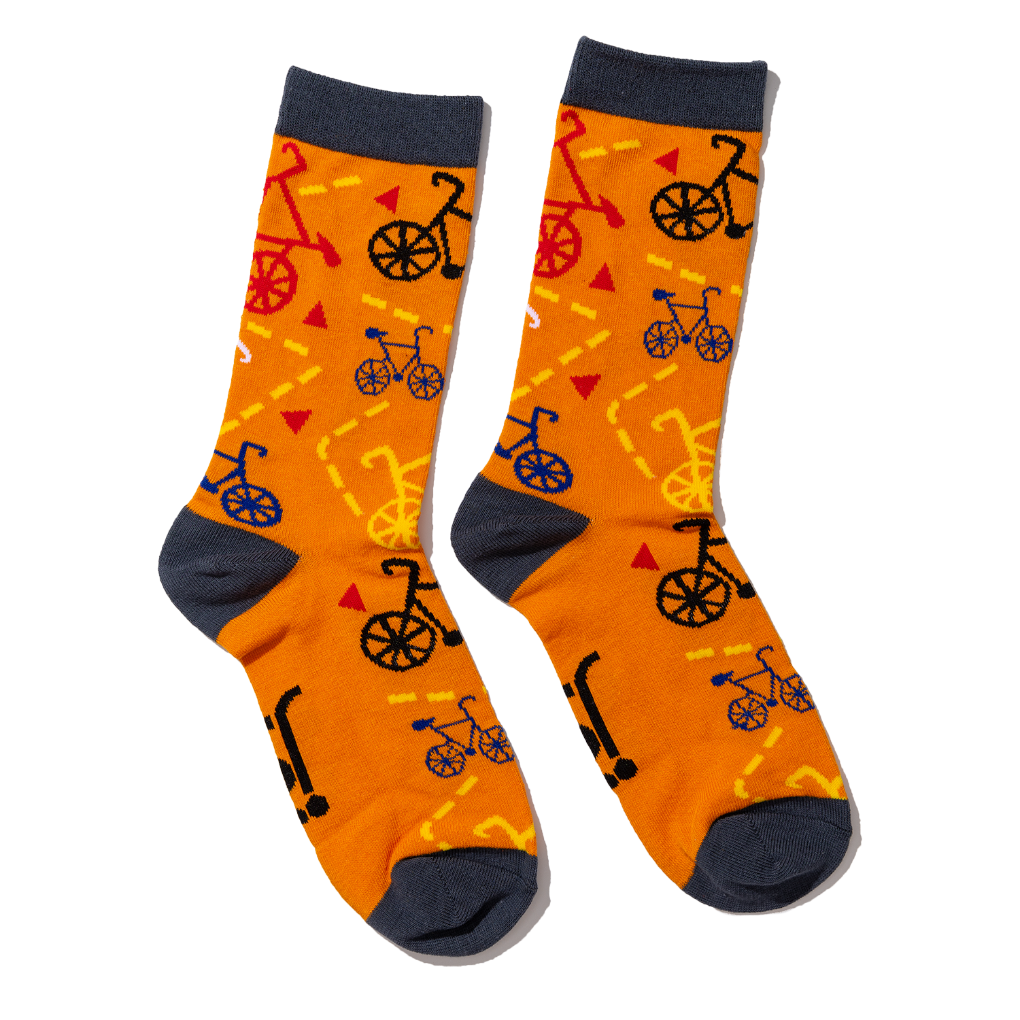 Jolly Soles Daddy & Me Matching Bike Sock Sets Full length view