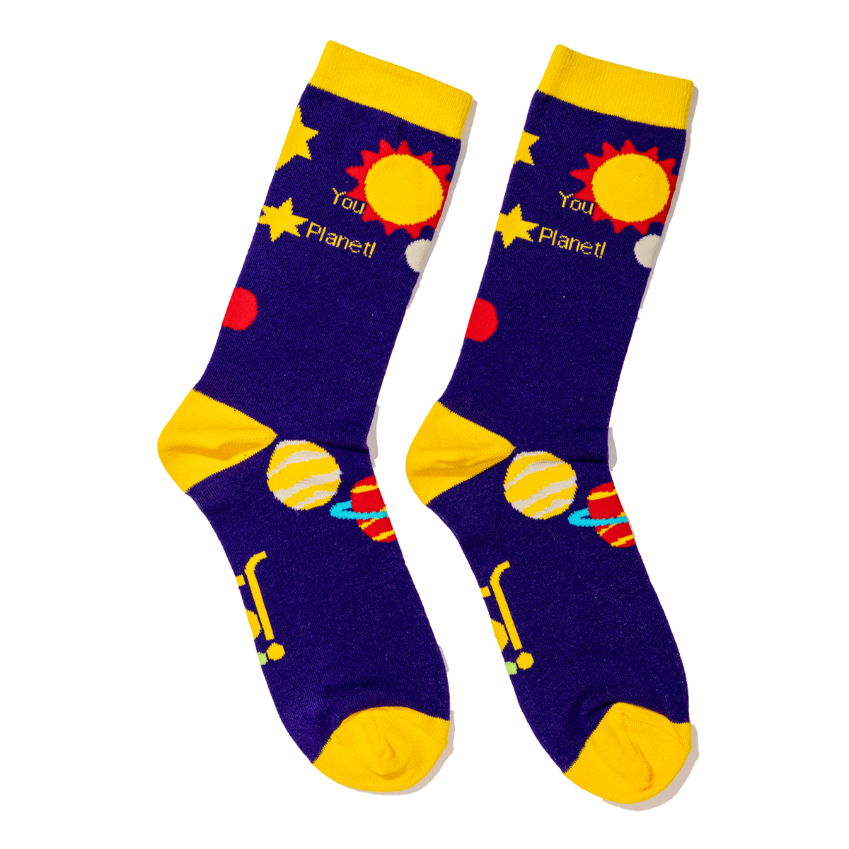 Father's Day Planets Joke Socks Full Length