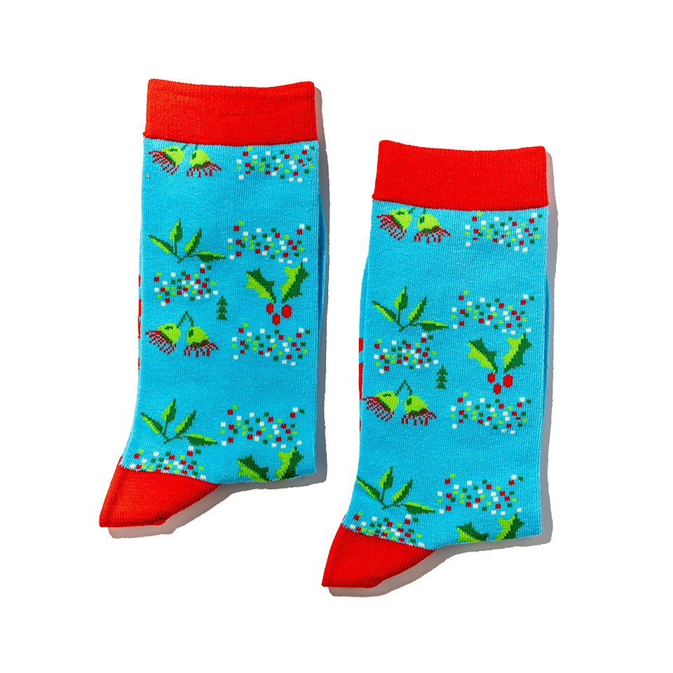 Christmas - Holly Design Socks