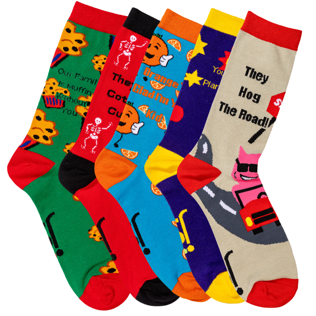 5 Pack Dad Joke Socks – Jolly Soles