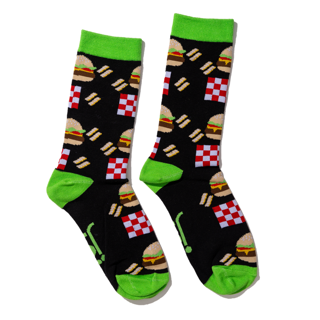 Jolly Soles Daddy and Me Matching Hamburger Sock Sets