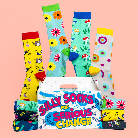 Patterned Sock Fundraiser Box