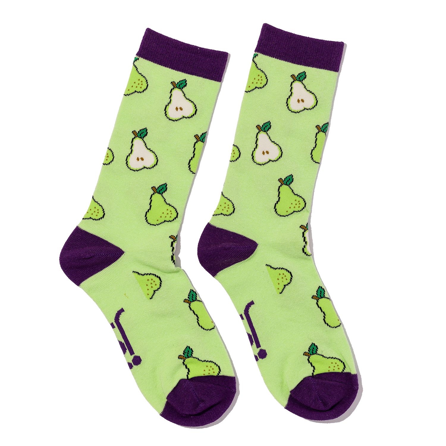 Jolly Soles Pear Socks Full Length View