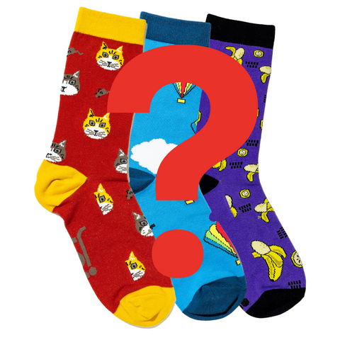 3 Pack Mystery Design Socks