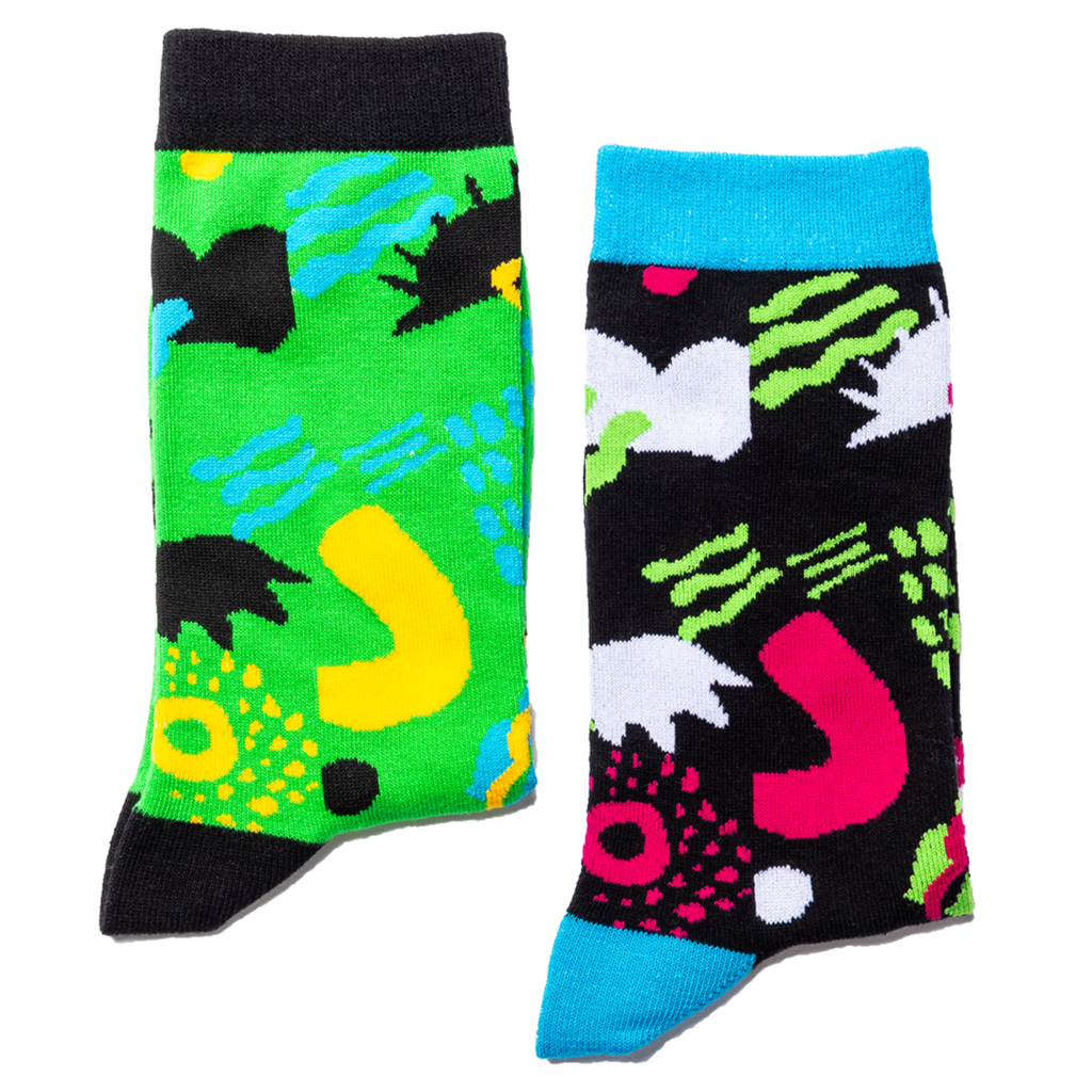 Green & Black Odd Sock design 