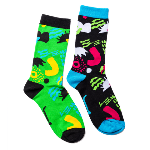 Jolly Soles Odd Socks Green/Black Design