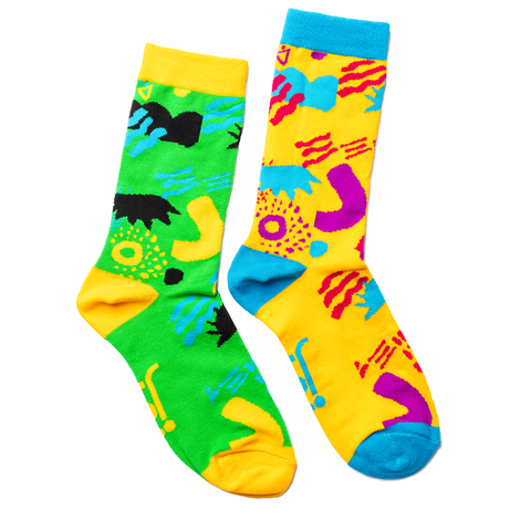 Jolly Soles Odd Socks Green/Yellow pair