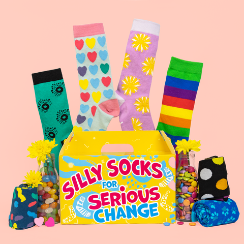 Patterned Sock Fundraiser Box
