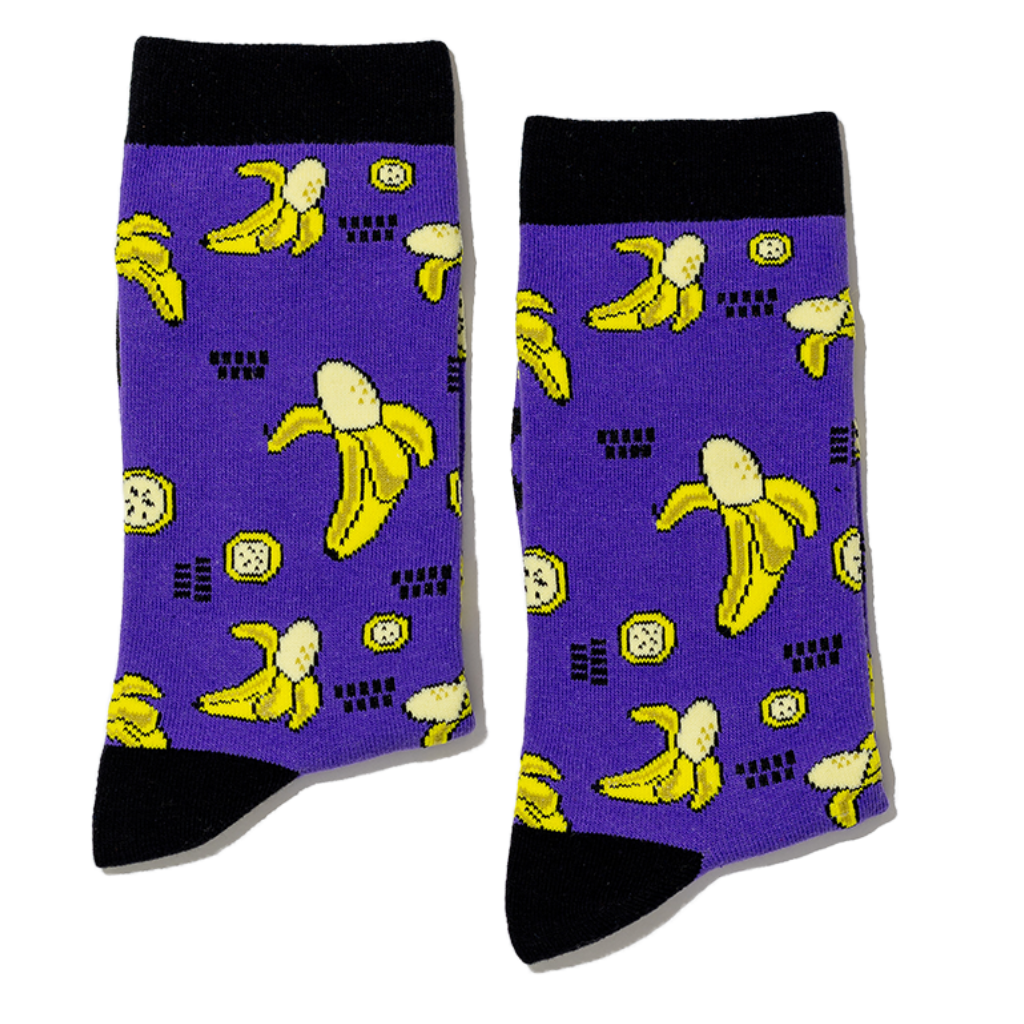 Purple Banana Jolly Soles Socks
