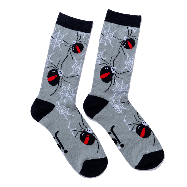 Jolly Soles Red Back Spider Socks Full Length View
