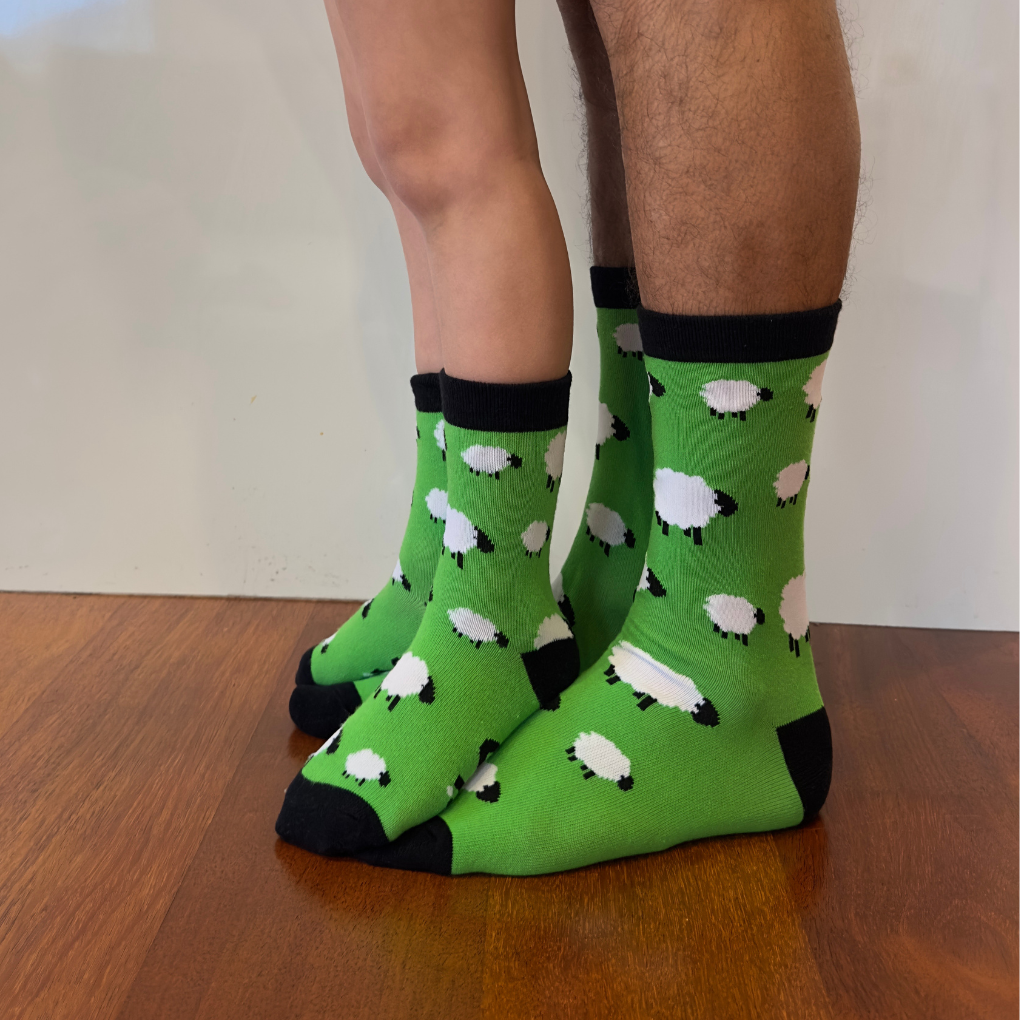 Daddy & Me Sheep Socks Matching Set