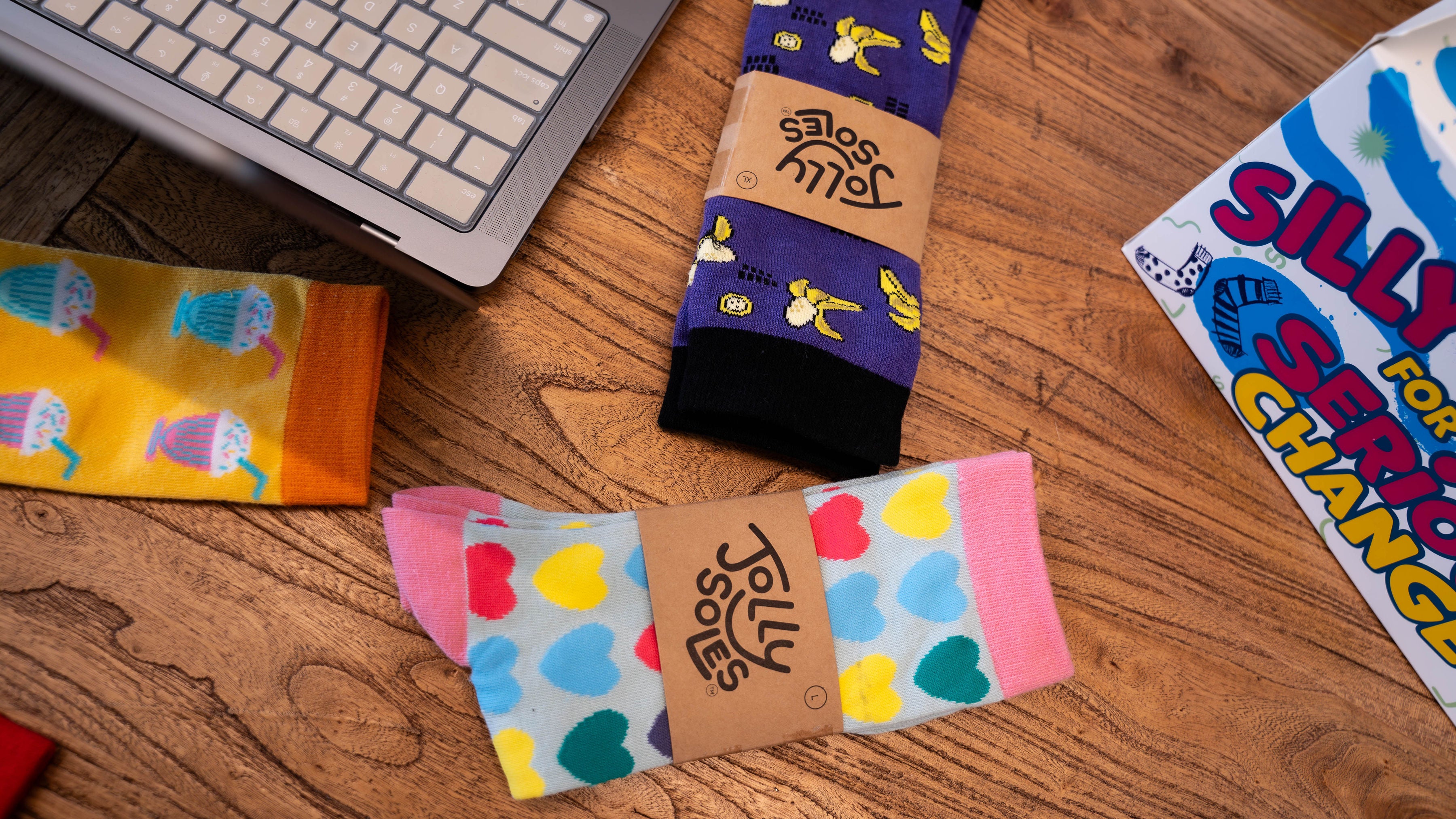 Assortment of Jolly Soles Sock designs